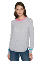 SHIRTTAIL CREW W/ POP COLORS - Sweaters - Sassanova