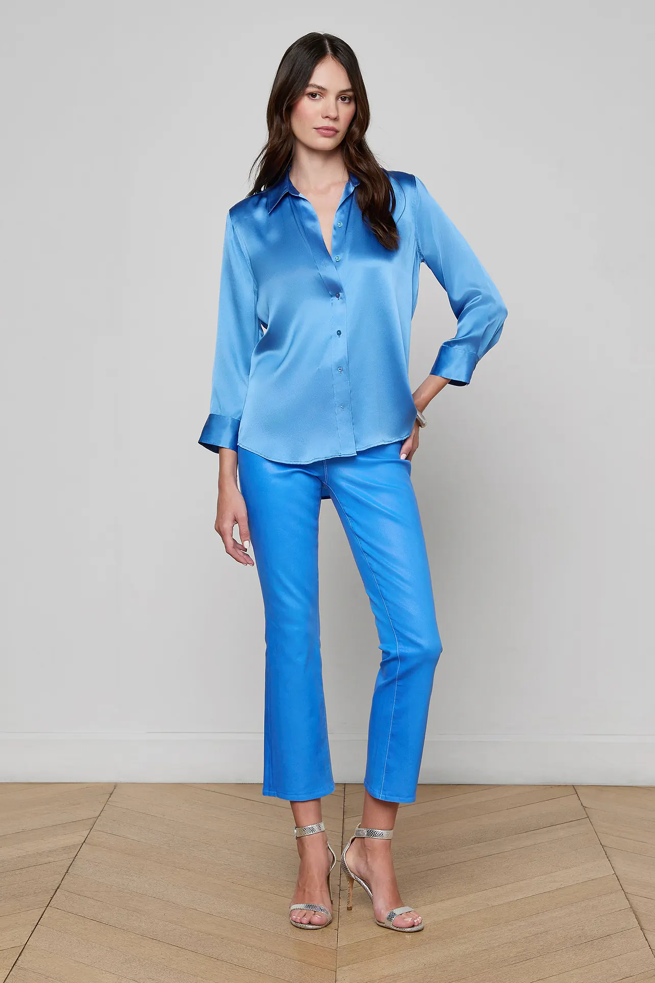 DANI 3/4 SLV SOLID BLOUSE - Blouses - Sassanova