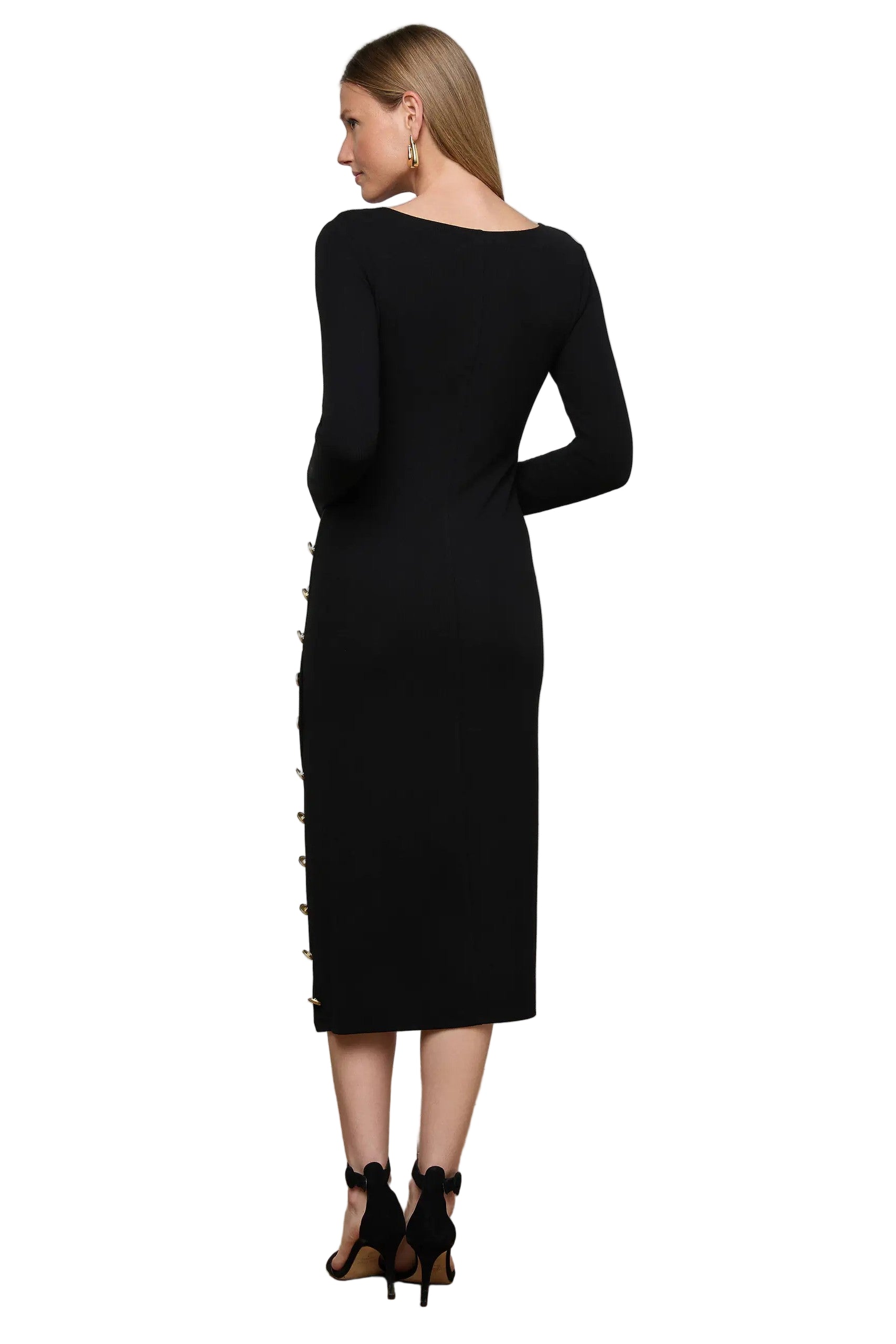 ASTRA L/S MIDI SLIT DRESS - Dresses - Sassanova