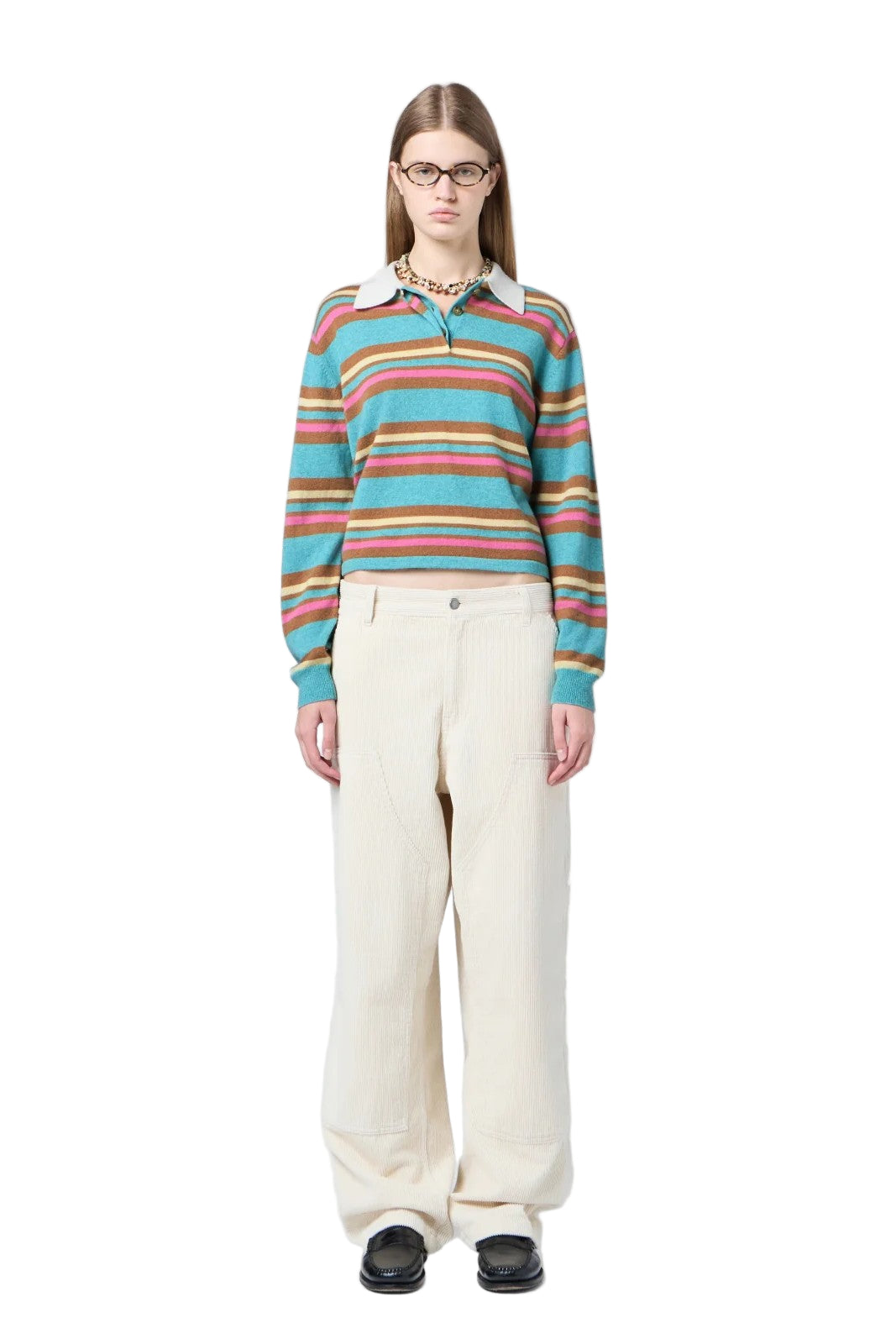 cropped stripe sweater-sassanova