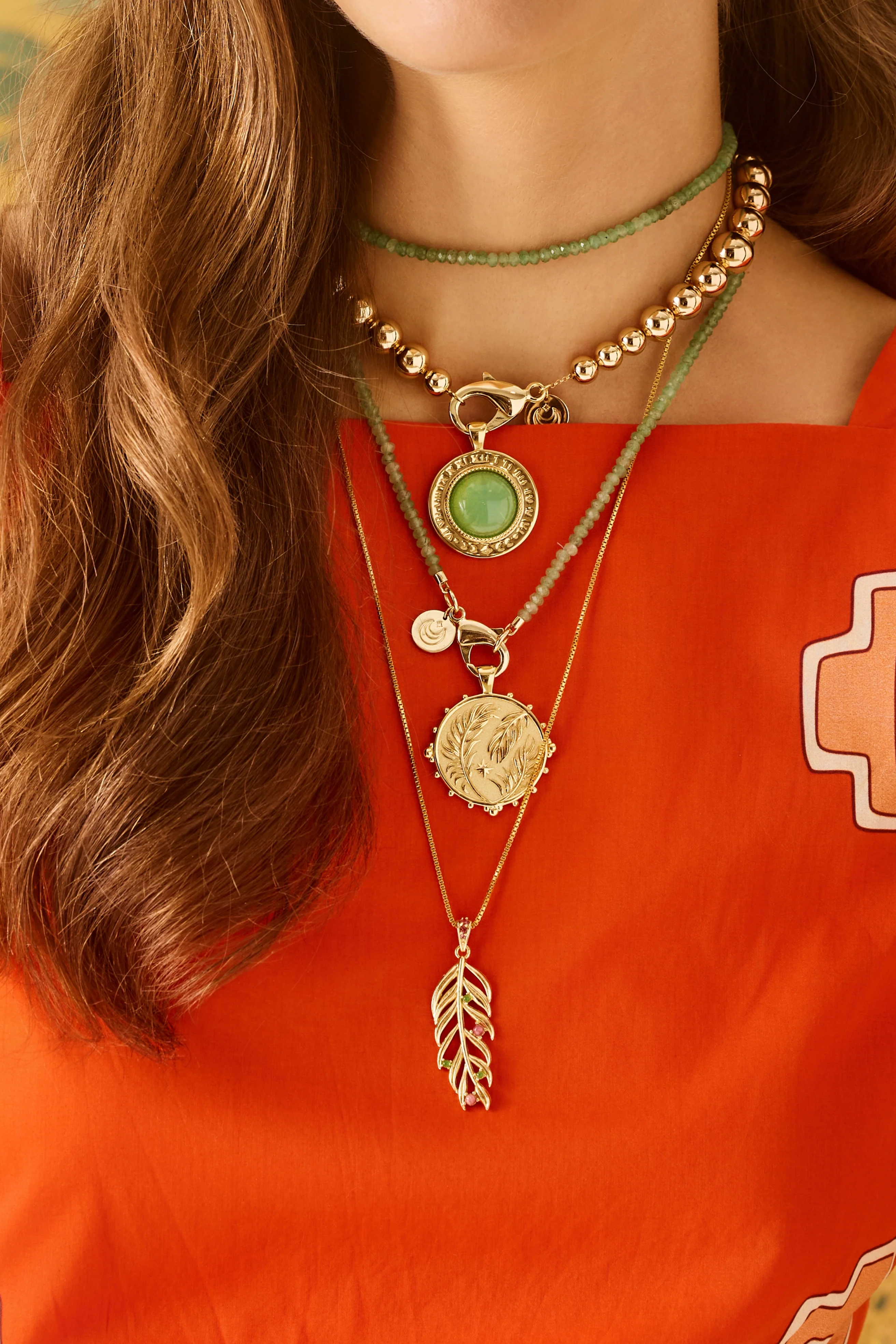 DOUBLE WRAP DIAMOND CUT JADE NECKLACE - Necklaces - Sassanova