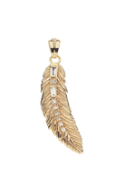 LUCKY FEATHER PENDANT- DELICATE ADJ CHAIN Sassanova