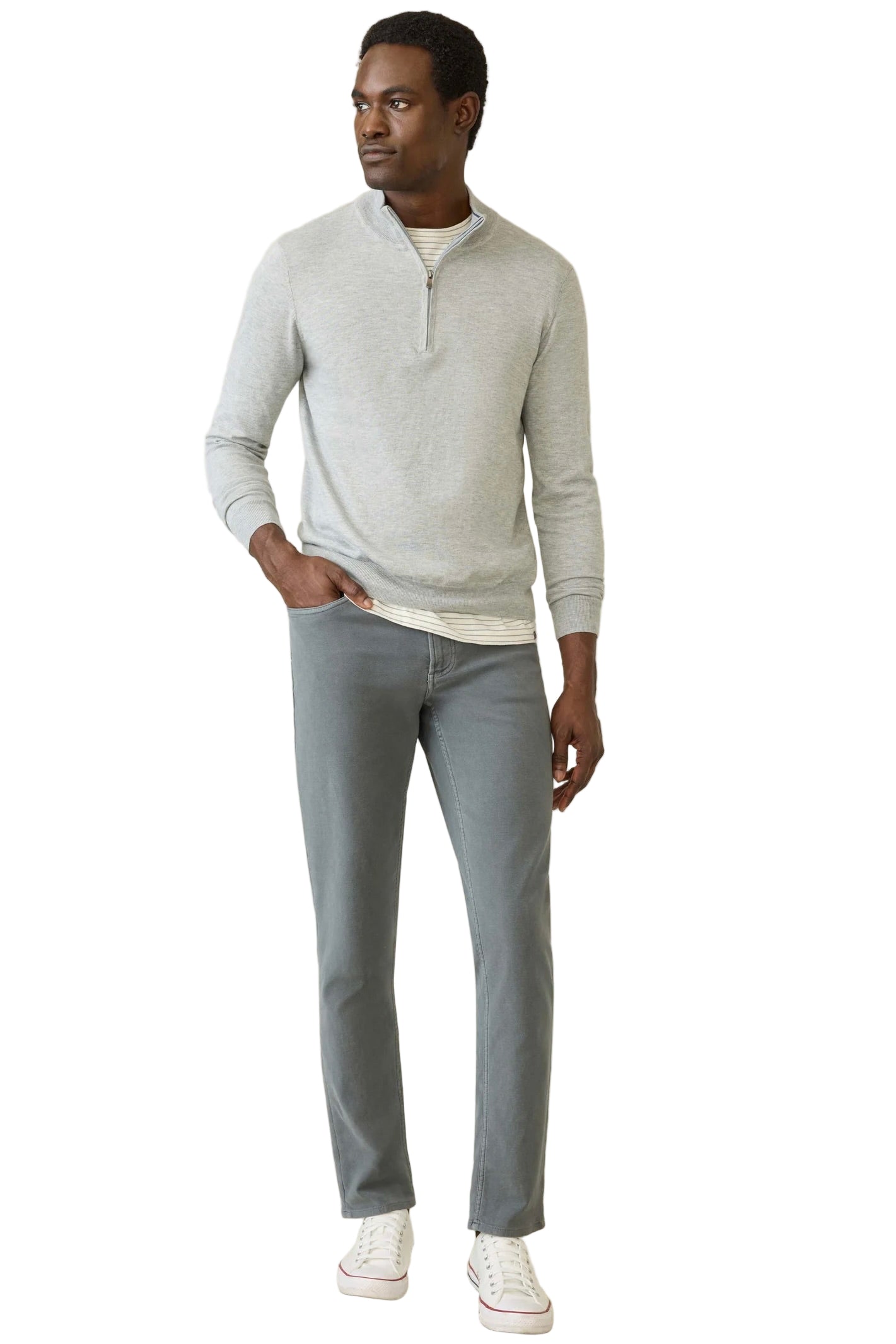 STRETCH TERRY 5 POCKET PANT - Pants - Novaman