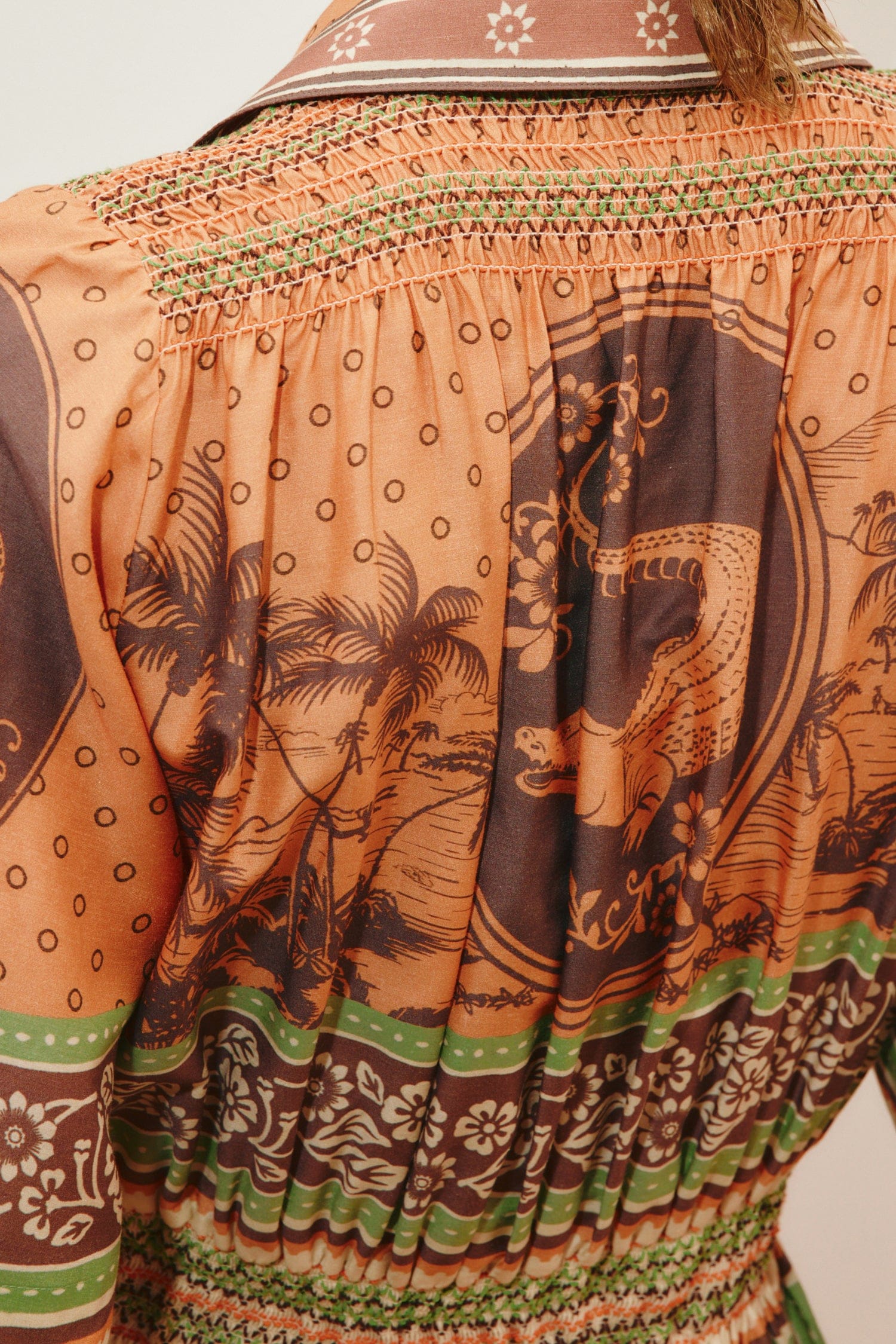 ALBERTA SMOCKED SHIRTDRESS - Dresses - Sassanova