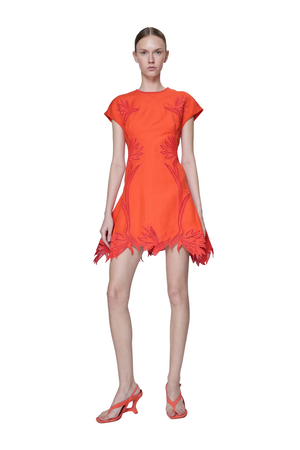 RAQUEL EMBROIDERED MINI DRESS