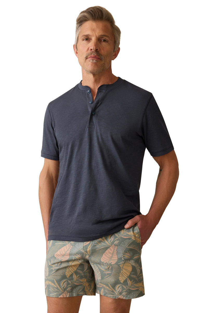 SUNWASHED SHORT SLEEVE HENLEY