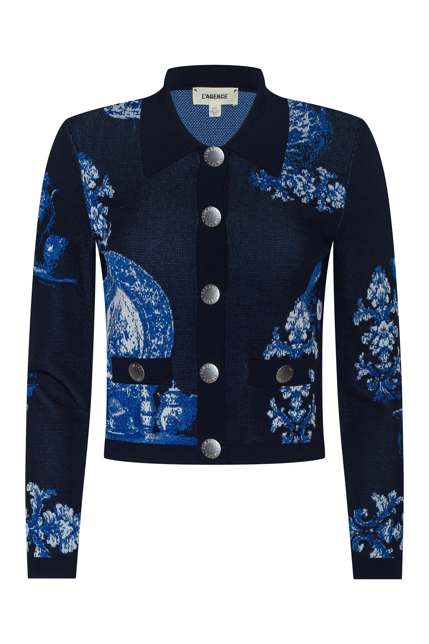 OSIRIS JACQUARD COLLARED CARDI - Sweaters - Sassanova