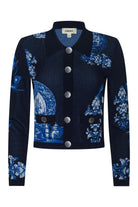 OSIRIS JACQUARD COLLARED CARDI - sassanova