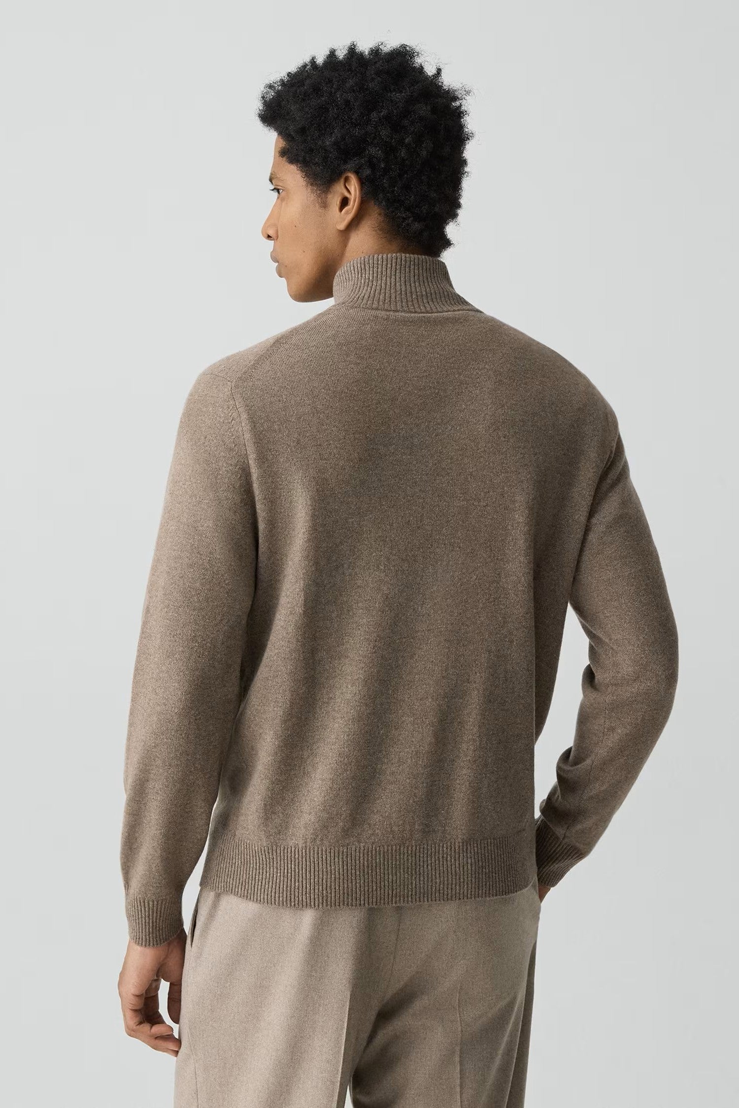 HILLES 1/4 ZIP CASHMERE SWEATER-novaman
