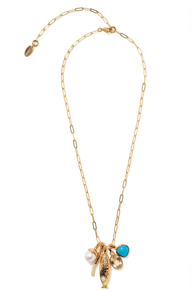 SARDINIA CHARM NECKLACE- GLD/MULTI – Sassanova / Nova Man