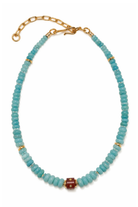 HIDDEN STONE NECKLACE- BLUE Sassanova