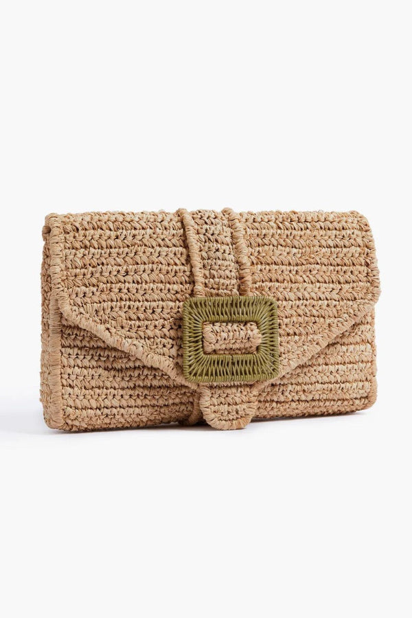 THE AVIS CLUTCH- NATURAL - Handbags - Sassanova