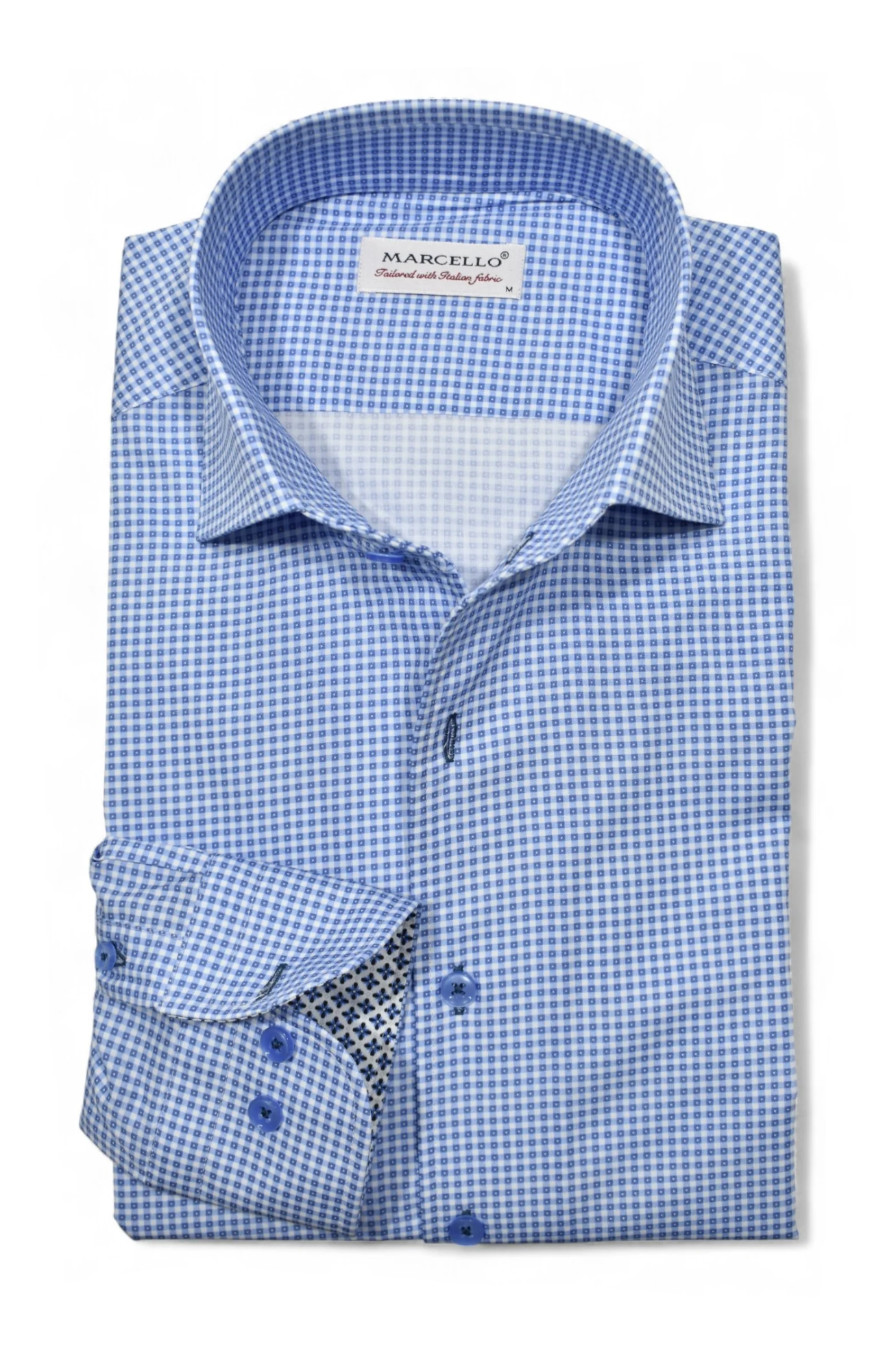 LONG SLEEVE SMALL BOX DRESS SHIRT - Long Sleeved Shirts - Novaman
