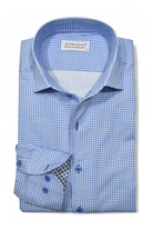 LONG SLEEVE SMALL BOX DRESS SHIRT - Long Sleeved Shirts - Novaman