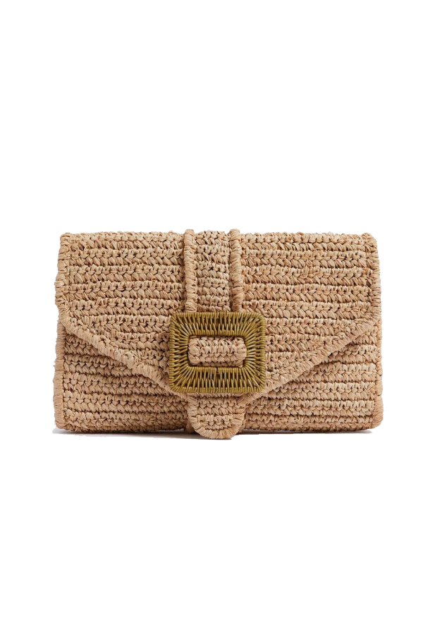 THE AVIS CLUTCH- NATURAL - Handbags - Sassanova