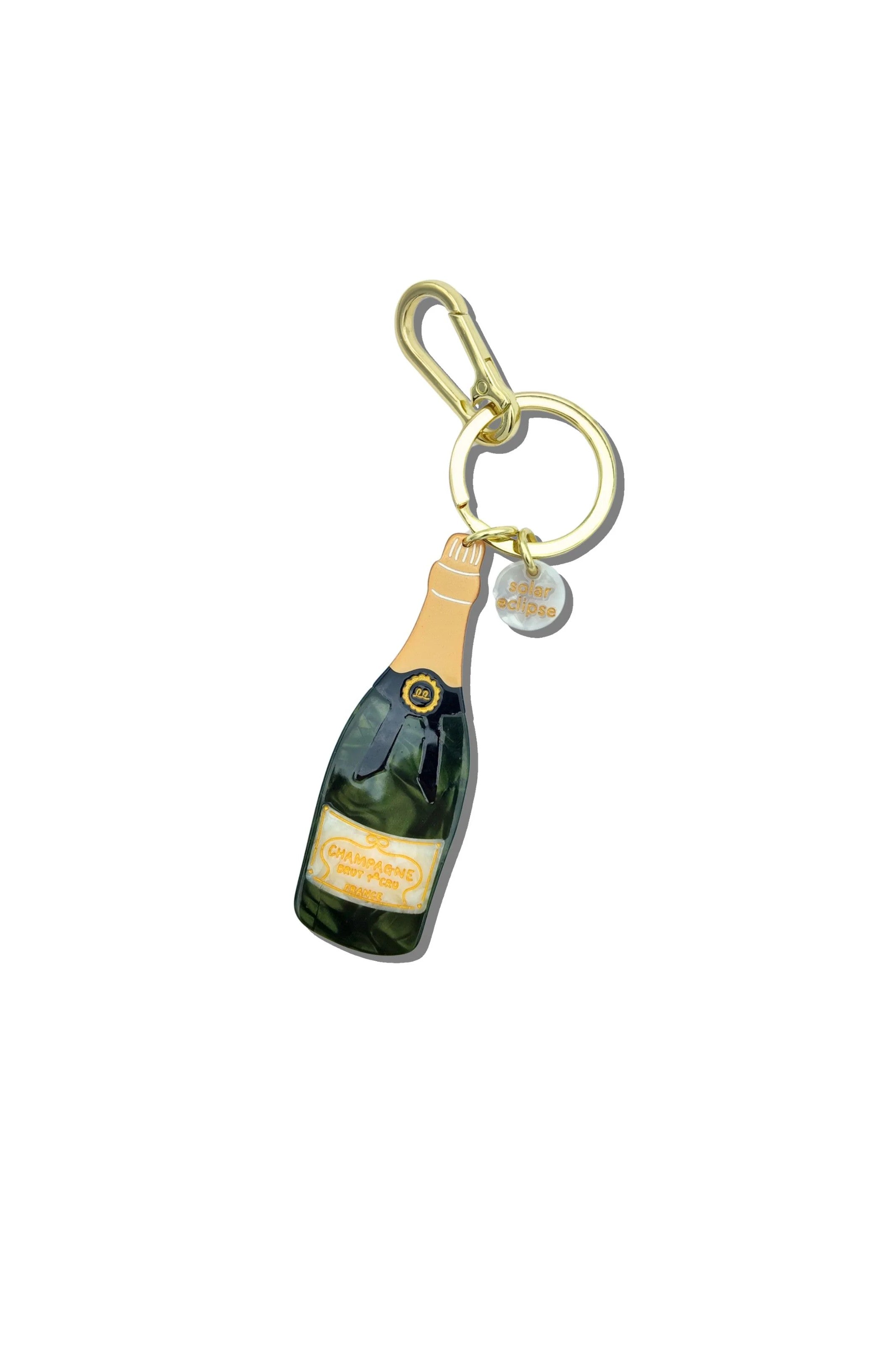HAND PAINTED CHAMPAGNE BAG CHARM & KEYCHAIN - GIFTS: KEYCHAINS - SASSANOVA