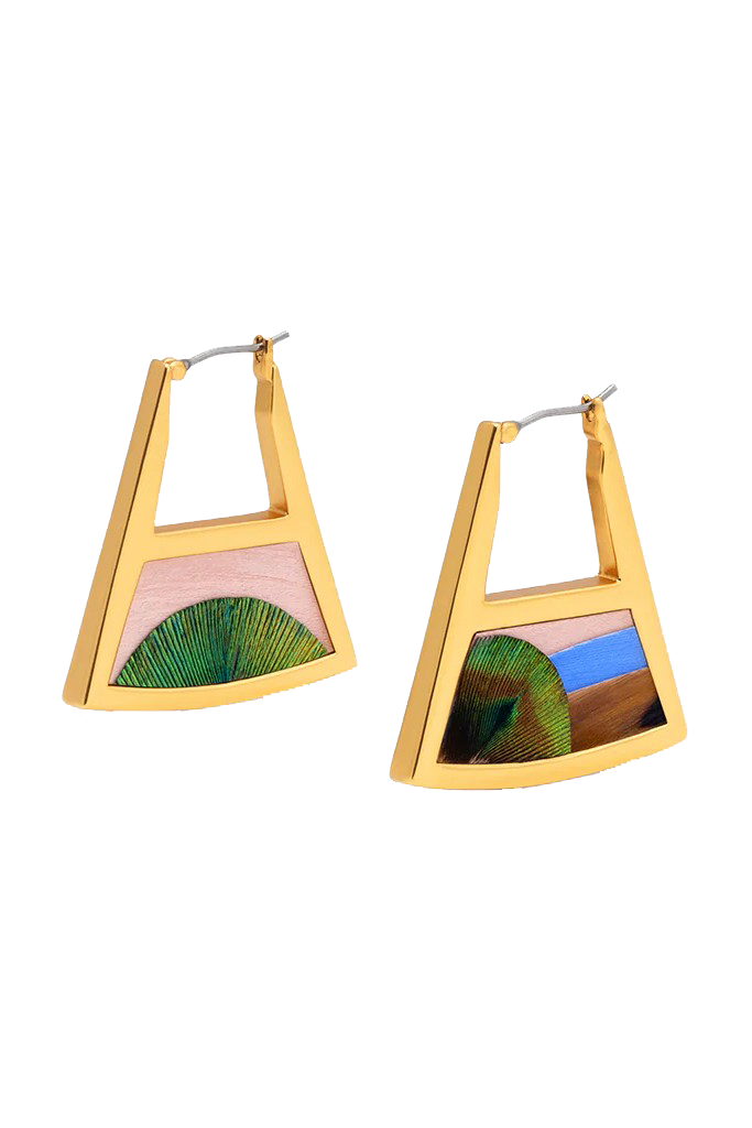 RACHEL TRIANGLE HOOP EARRING - Earrings - Sassanova