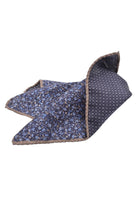 MICRO FLORAL SILK POCKET SQUARE NAVY OS
novaman