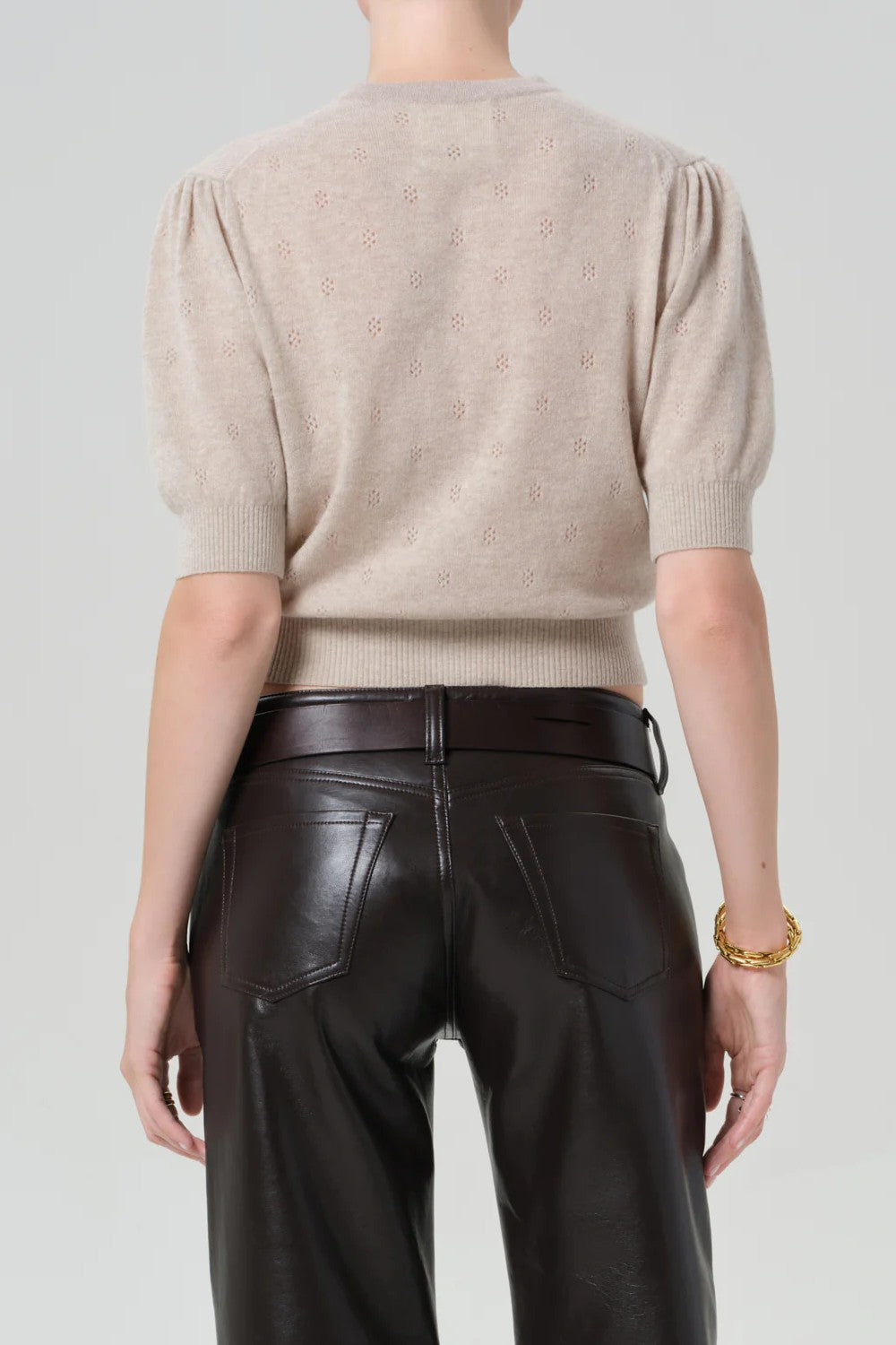 RAINA POINTELLE SHORT SLEEVE CARDIGAN - Sweaters - Sassanova