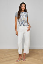 RESSI SHORT SLEEVE WATERCOLOR BUTTERFLY TEE - T-shirts - Sassanova