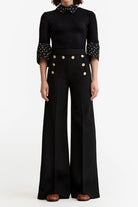 NAUTICAL WIDE LEG PANT - Pants - Sassanova