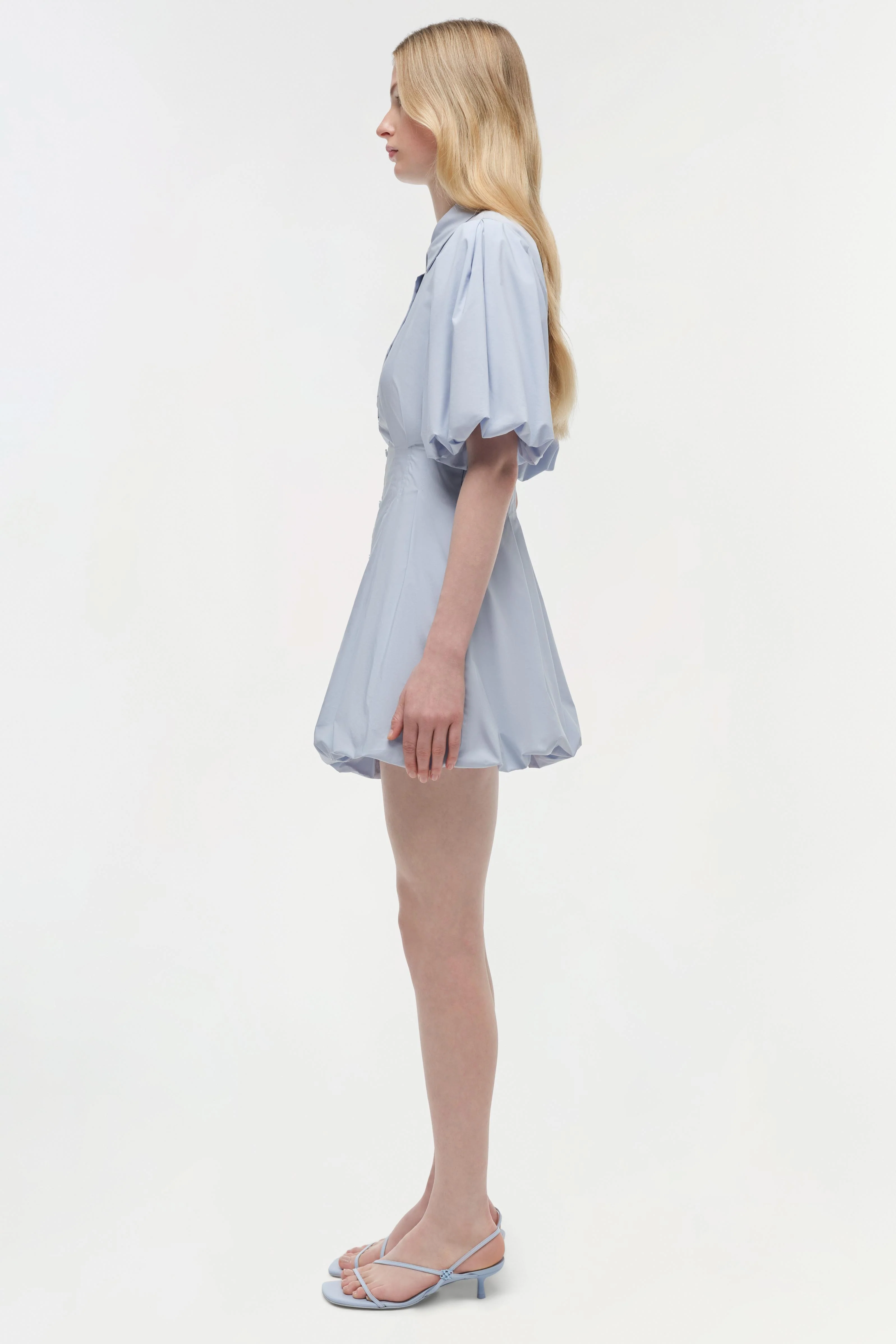 CLEO BALLOON PINTUCKED MINI DRESS - Dresses - Sassanova