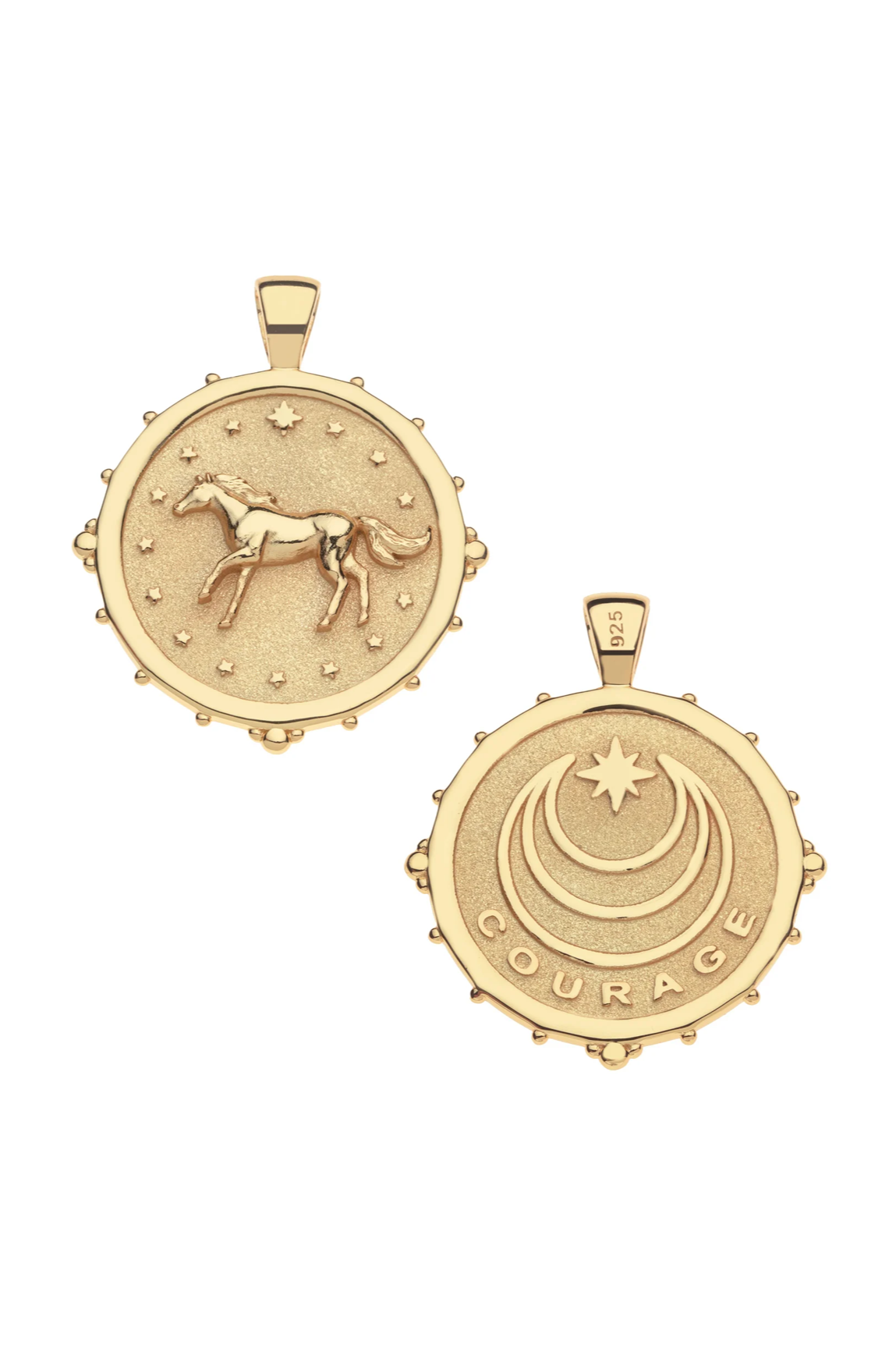 COURAGE YEAR OF HORSE NECKLACE- DRAWN LINK CHAIN-Sassanova