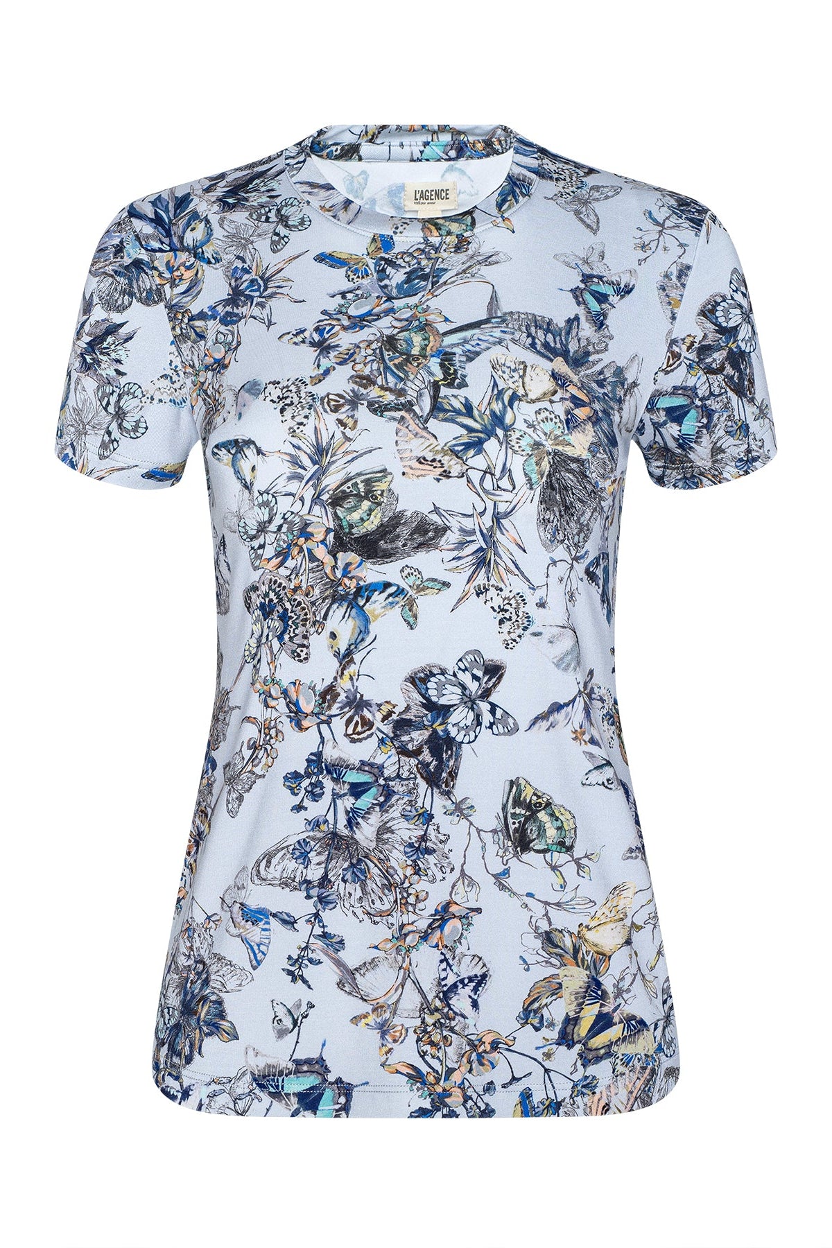 RESSI SHORT SLEEVE WATERCOLOR BUTTERFLY TEE - T-shirts - Sassanova