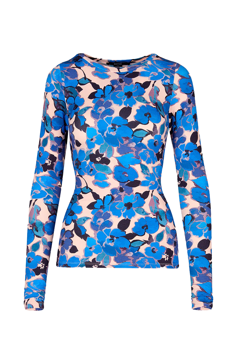 SCRUNCH SLEEVE CREWNECK TEE - T-shirts - Sassanova