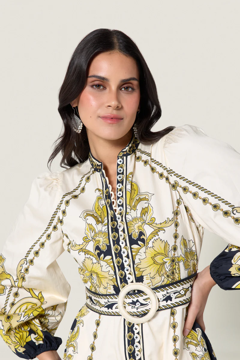 BAROQUEEN FLORAL DRESS - Dresses - Sassanova