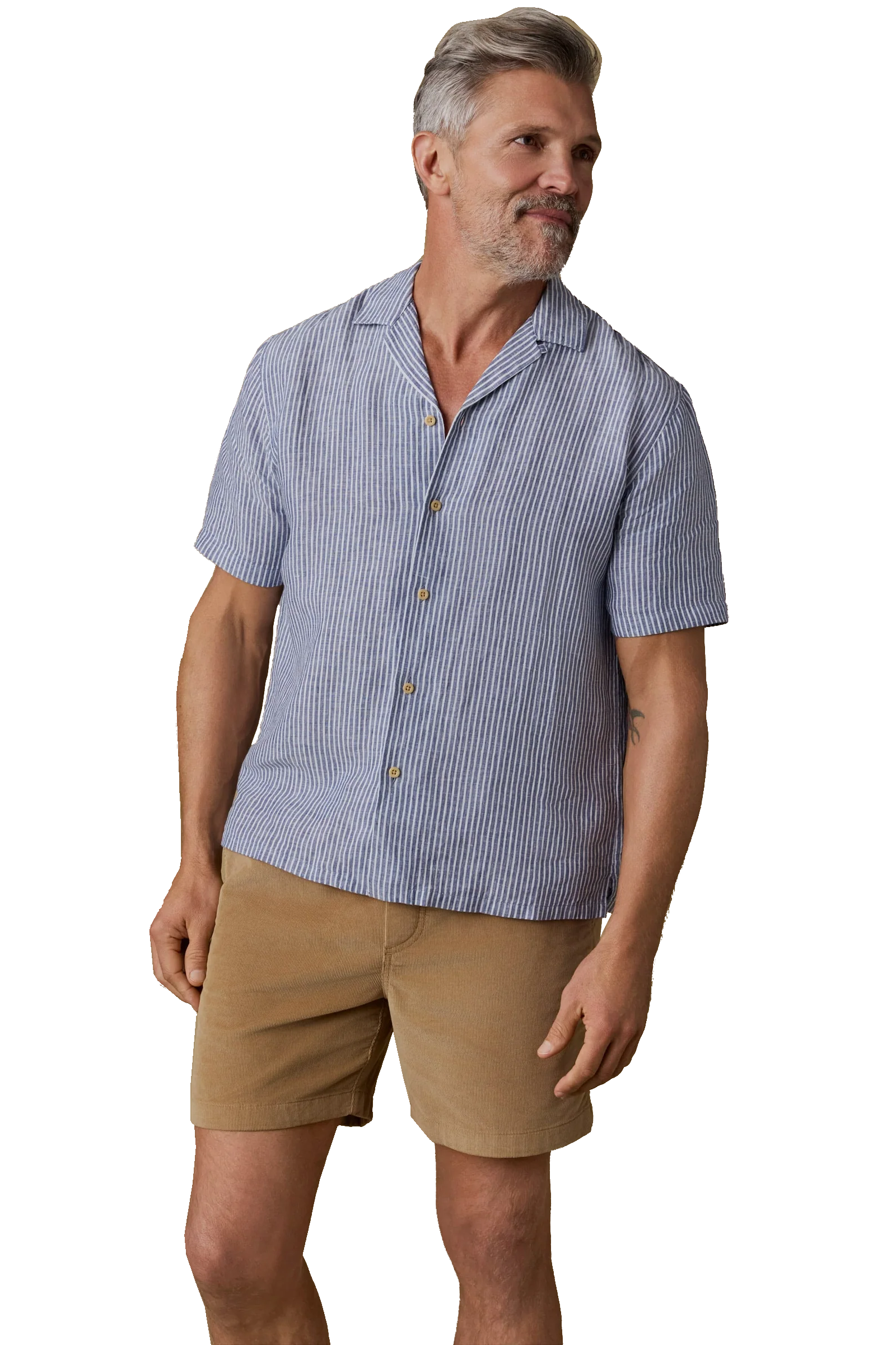 SHORT SLEEVE LAGUNA LINEN CAMP SHIRT - Short Sleeved Shirts - Novaman