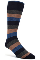 THICK BAR STRIPE SOCK CHARCOAL - Socks - Novaman