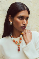 ZELLIGE HOOPS IN MOTHER-OF-PEARL - Earrings - Sassanova