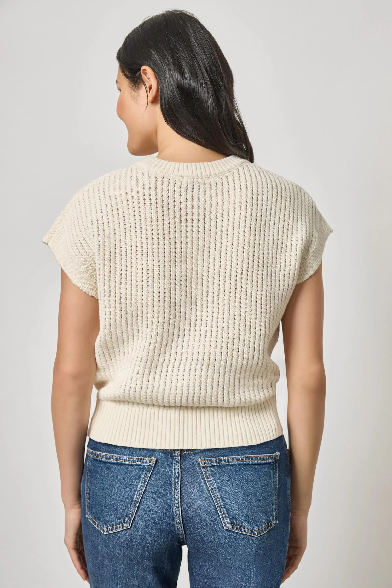 TEXTURED WEDGE SWEATER - Sweaters - Sassanova