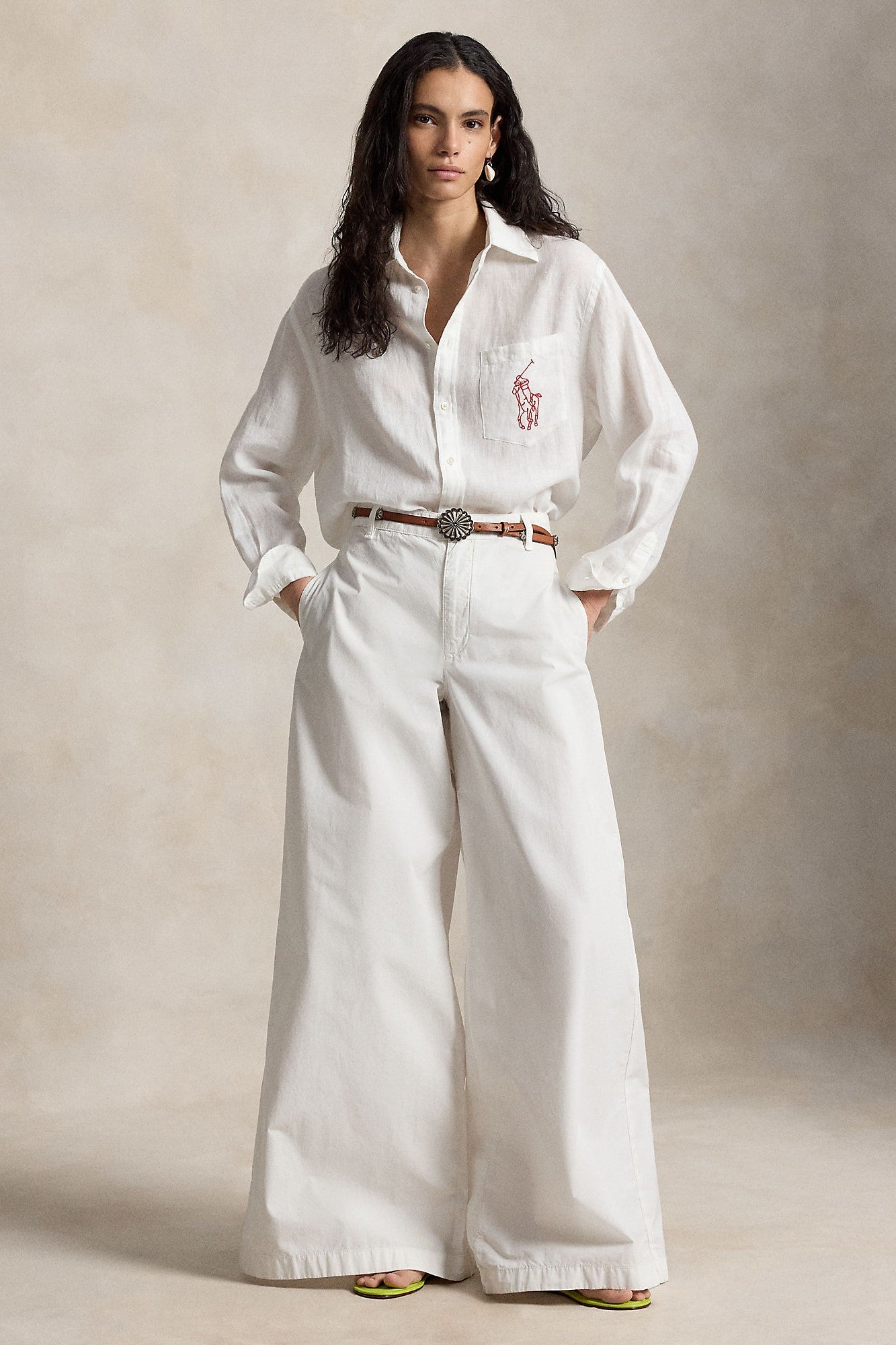 LINEN COLLARED SPORT SHIRT - Blouses - Sassanova