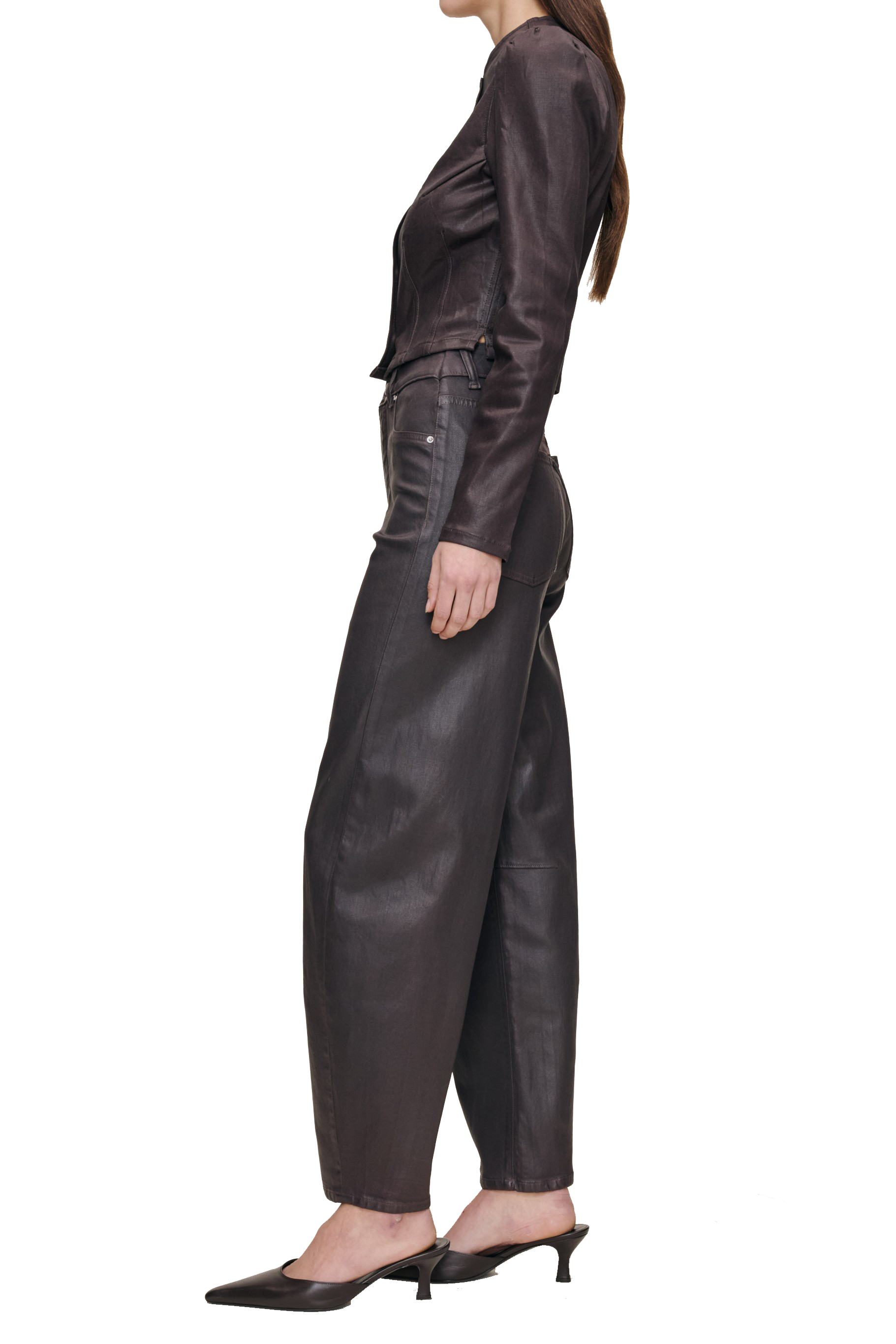 MIRO BARREL HIGH RISE COATED - Jeans - SASSANOVA