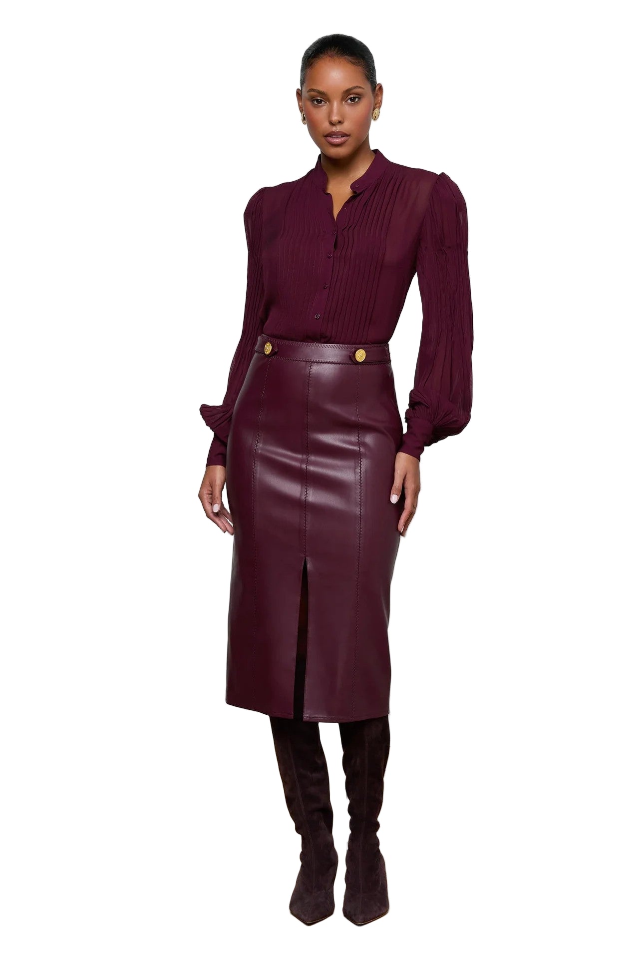 ARLETTE WHIPSTCH MIDI SKIRT