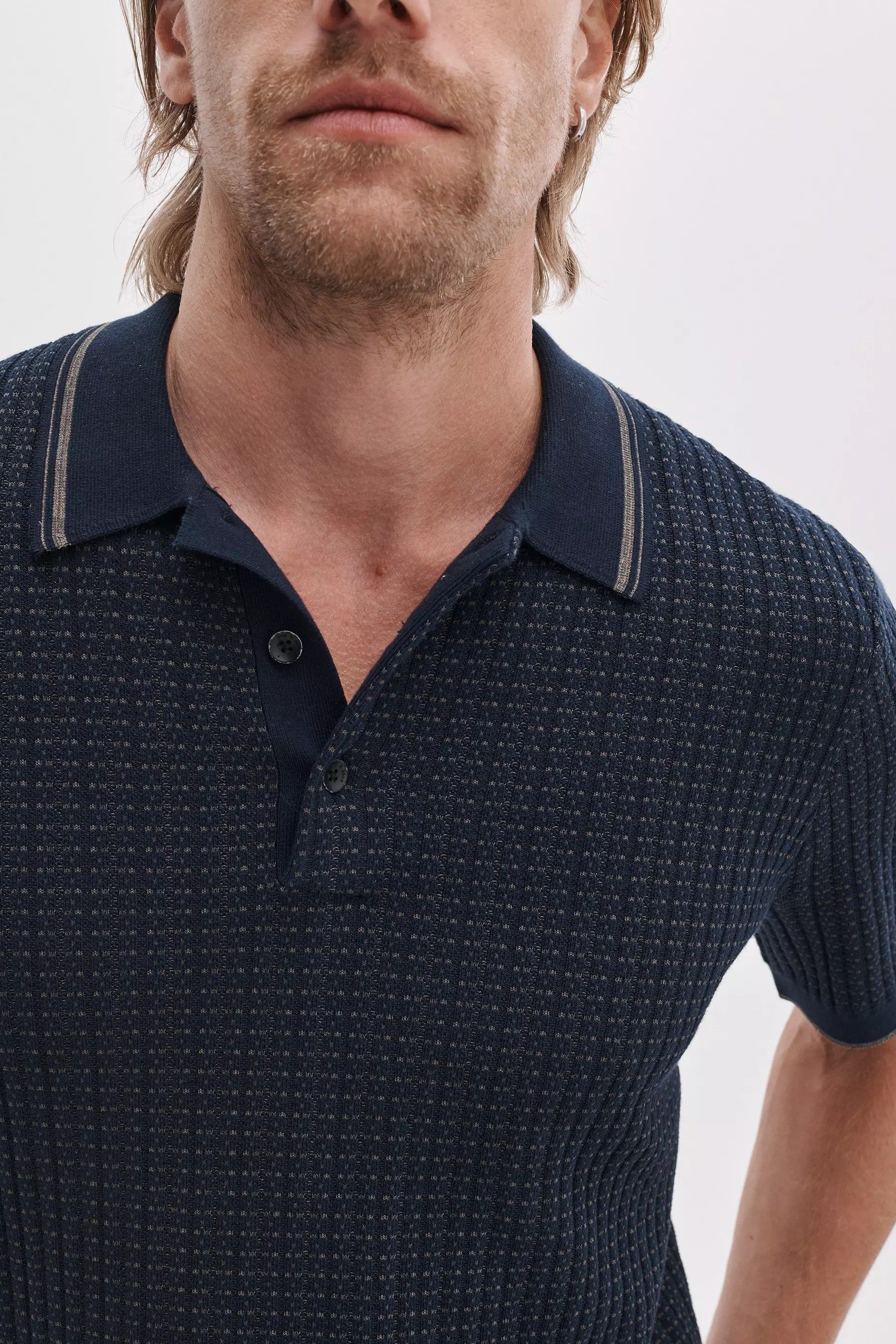 HARVEY RIBBED POLO - Polos - Novaman