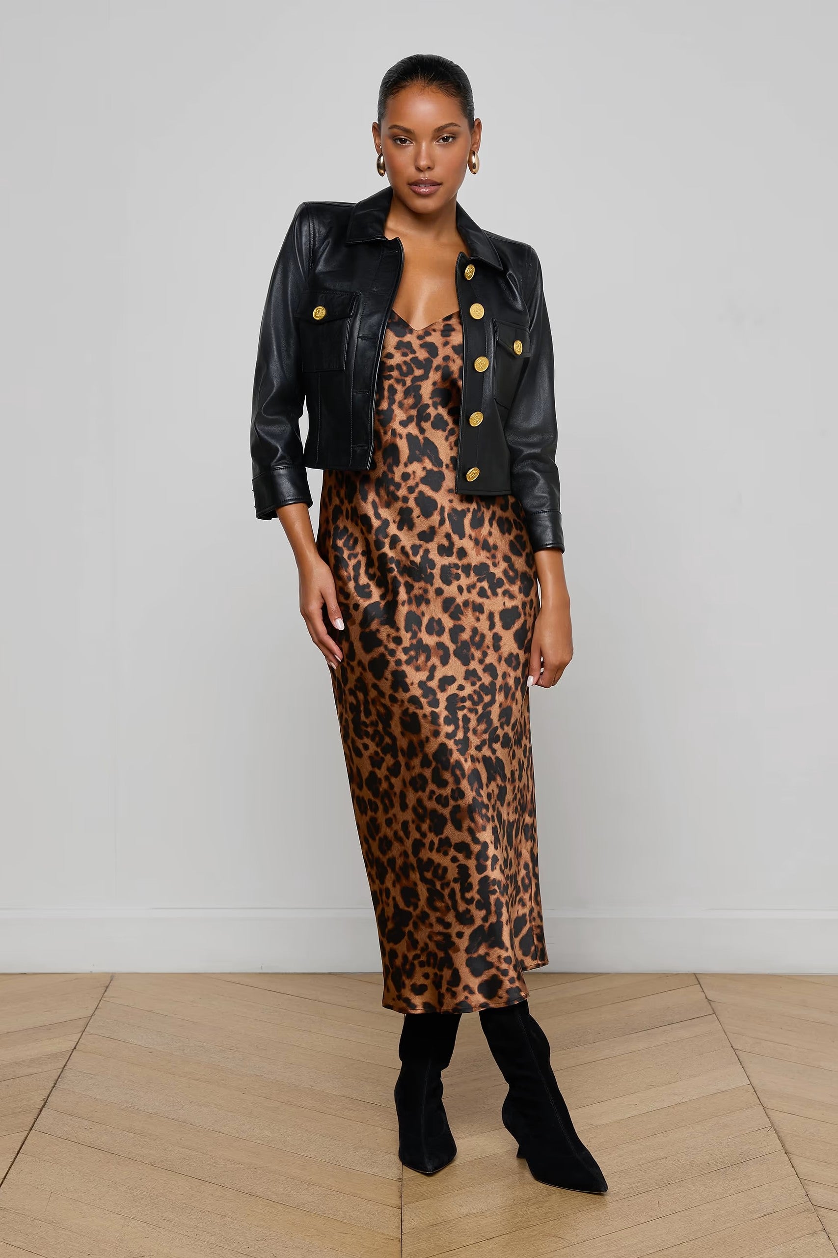 KUMI CROPPED LEATHER JACKET-Sassanova