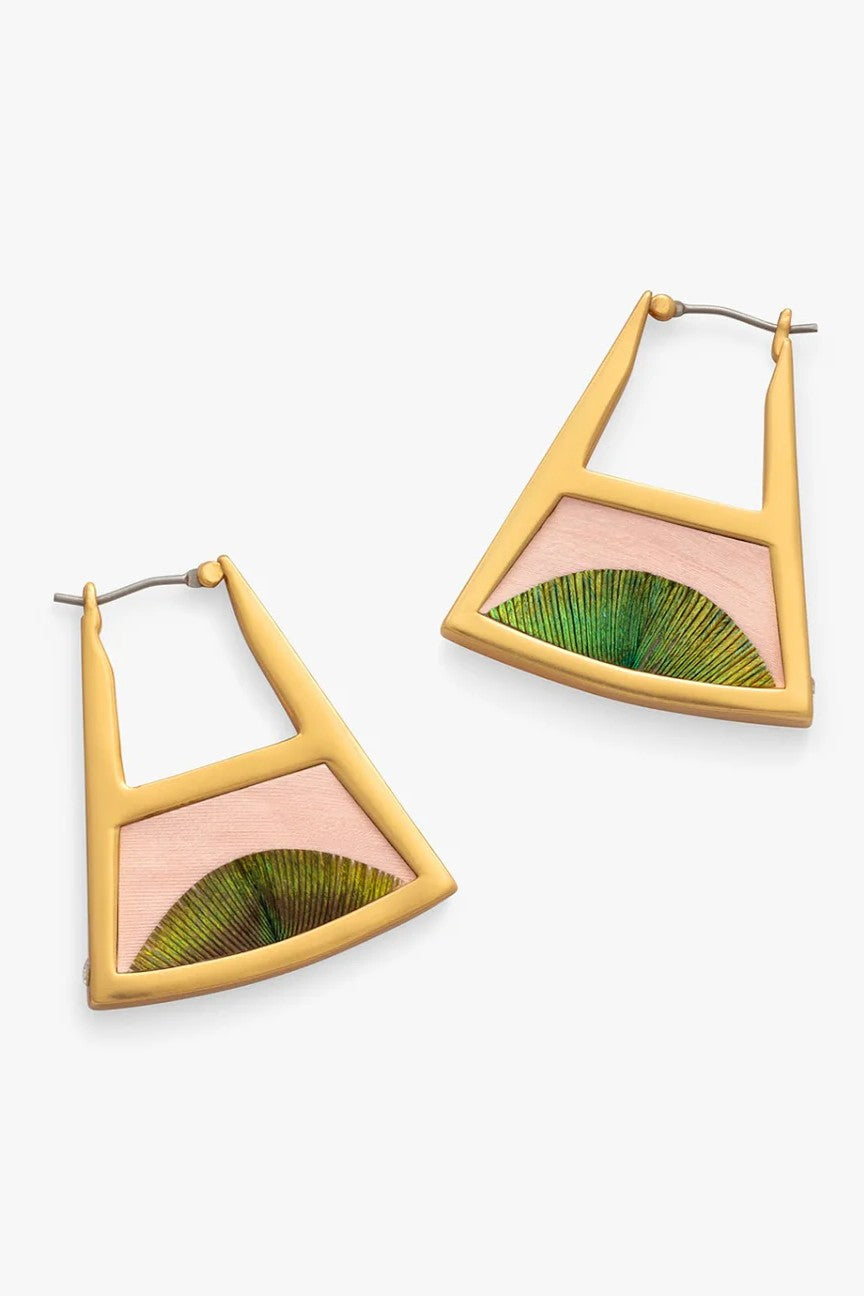 RACHEL TRIANGLE HOOP EARRING - Earrings - Sassanova