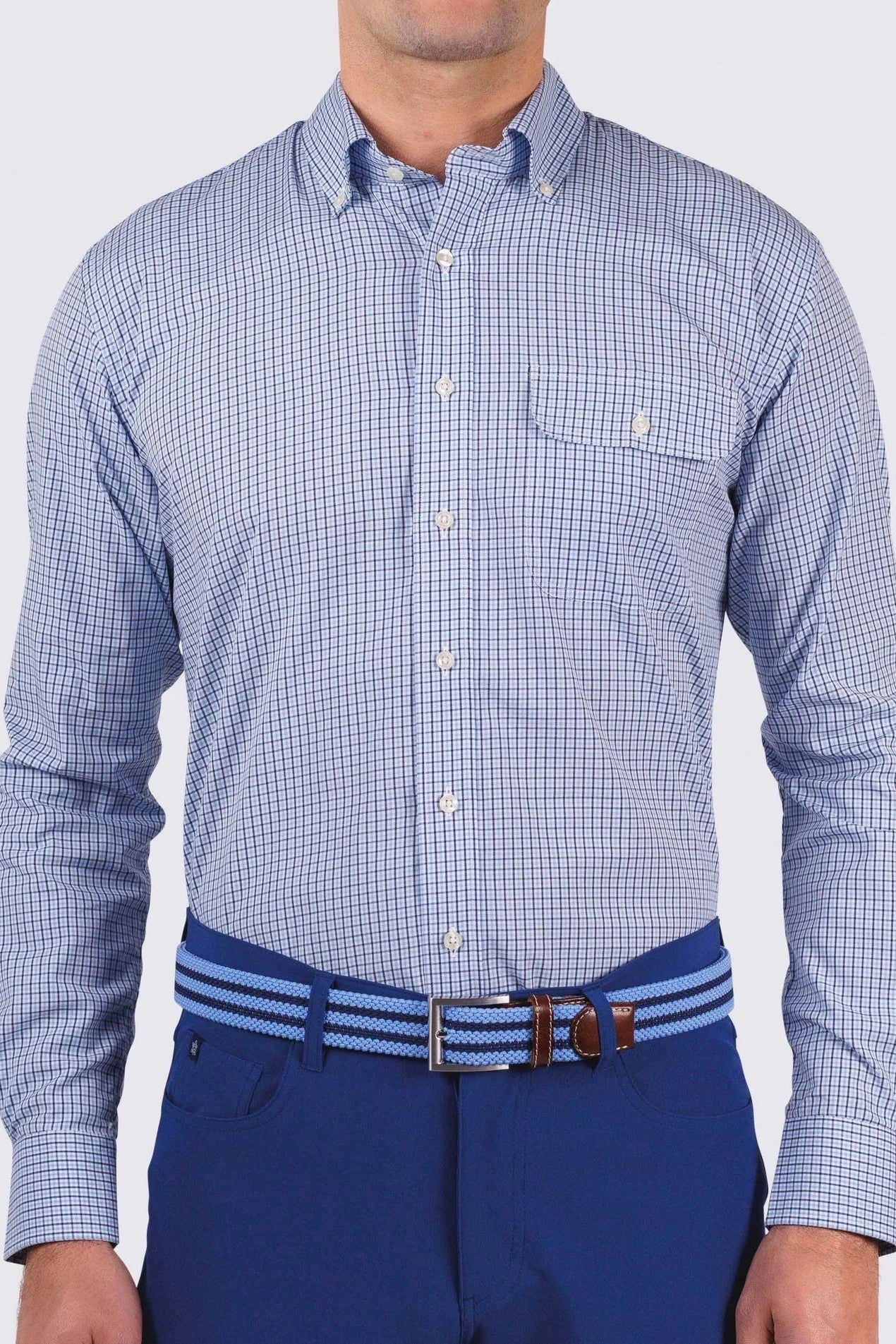 CHARLES LONG SLEEVE SPORT SHIRT - Long Sleeved Shirts - Novaman