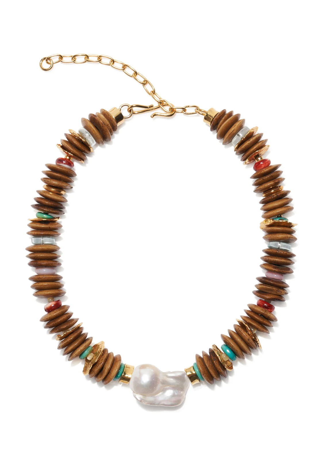 KAVOS COLLAR- BROWN - Necklaces - Sassanova
