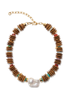 KAVOS COLLAR- BROWN - Necklaces - Sassanova