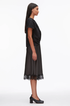 DRAPED T-SHIRT SLIP COMBO DRESS - Dresses - Sassanova