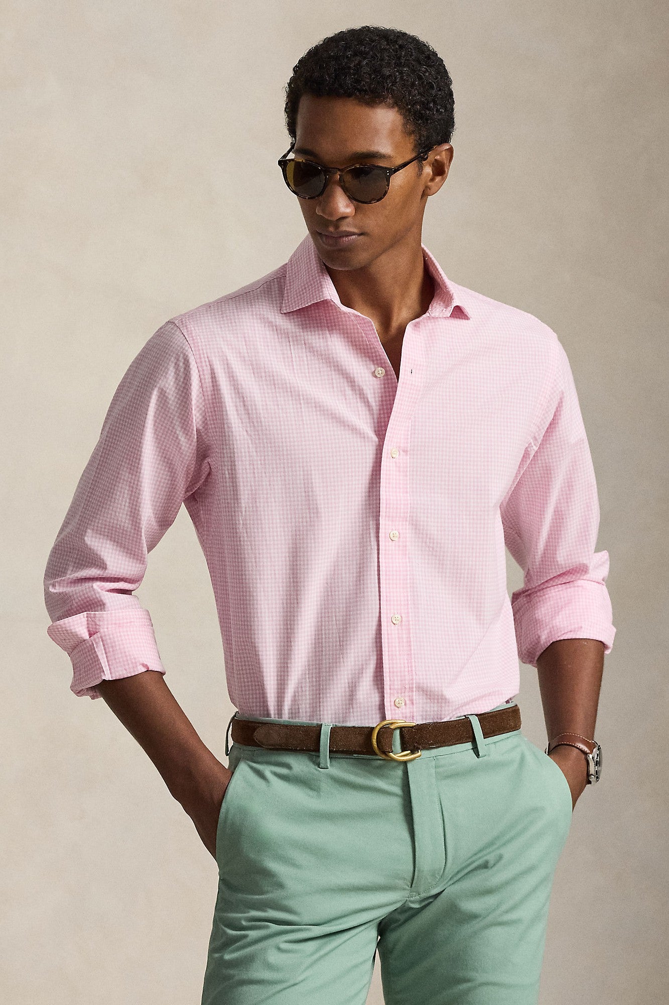 LONG SLEEVE CAMBRIDGE SPORT SHIRT - Long Sleeved Shirts - Novaman