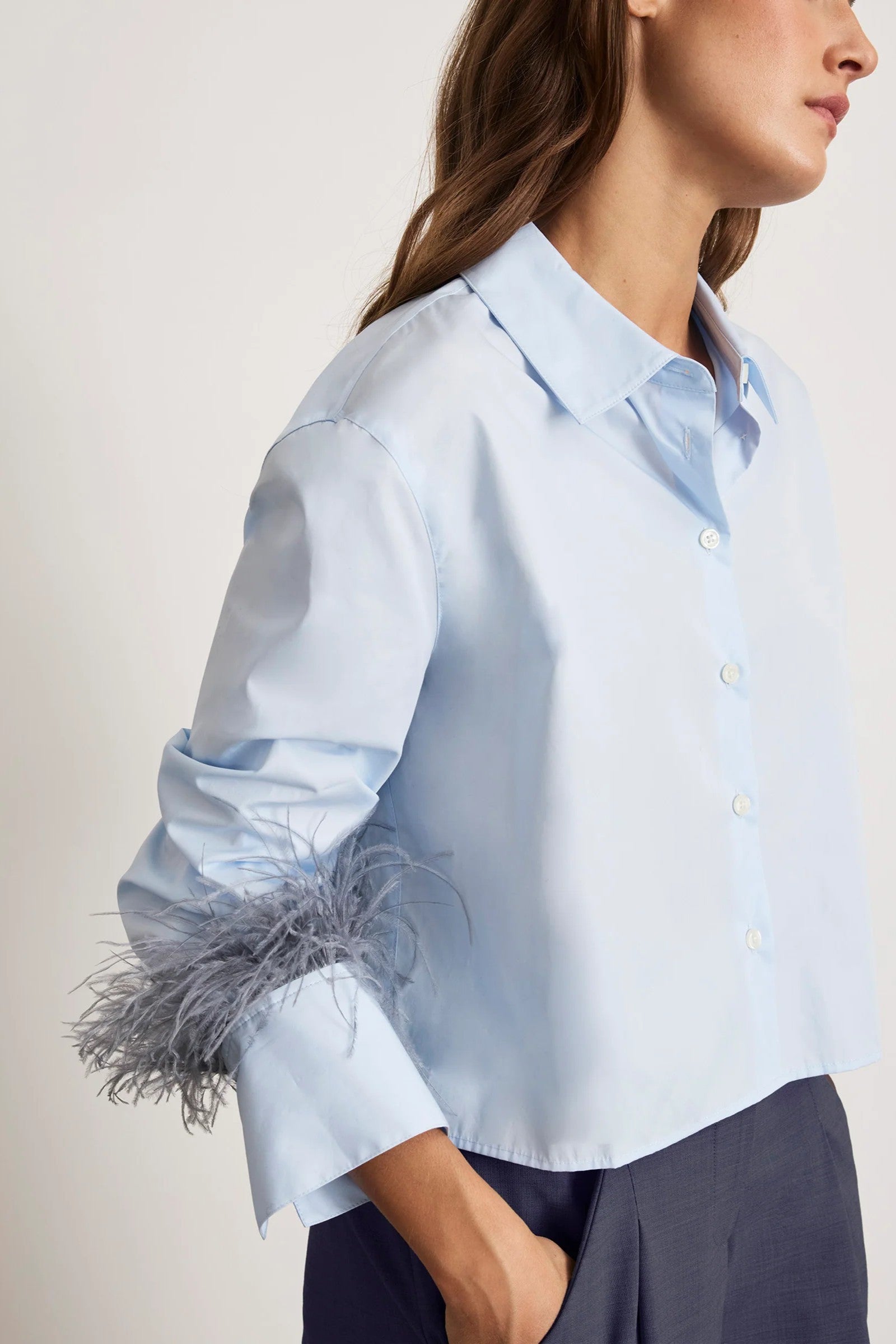 LARGAUX FEATHER TOP - Blouses - Sassanova