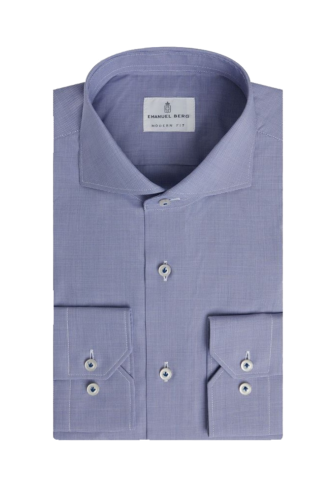 CHECKED COTTON LUXURY DRESS SHIRT - Long Sleeved Shirts - Novaman