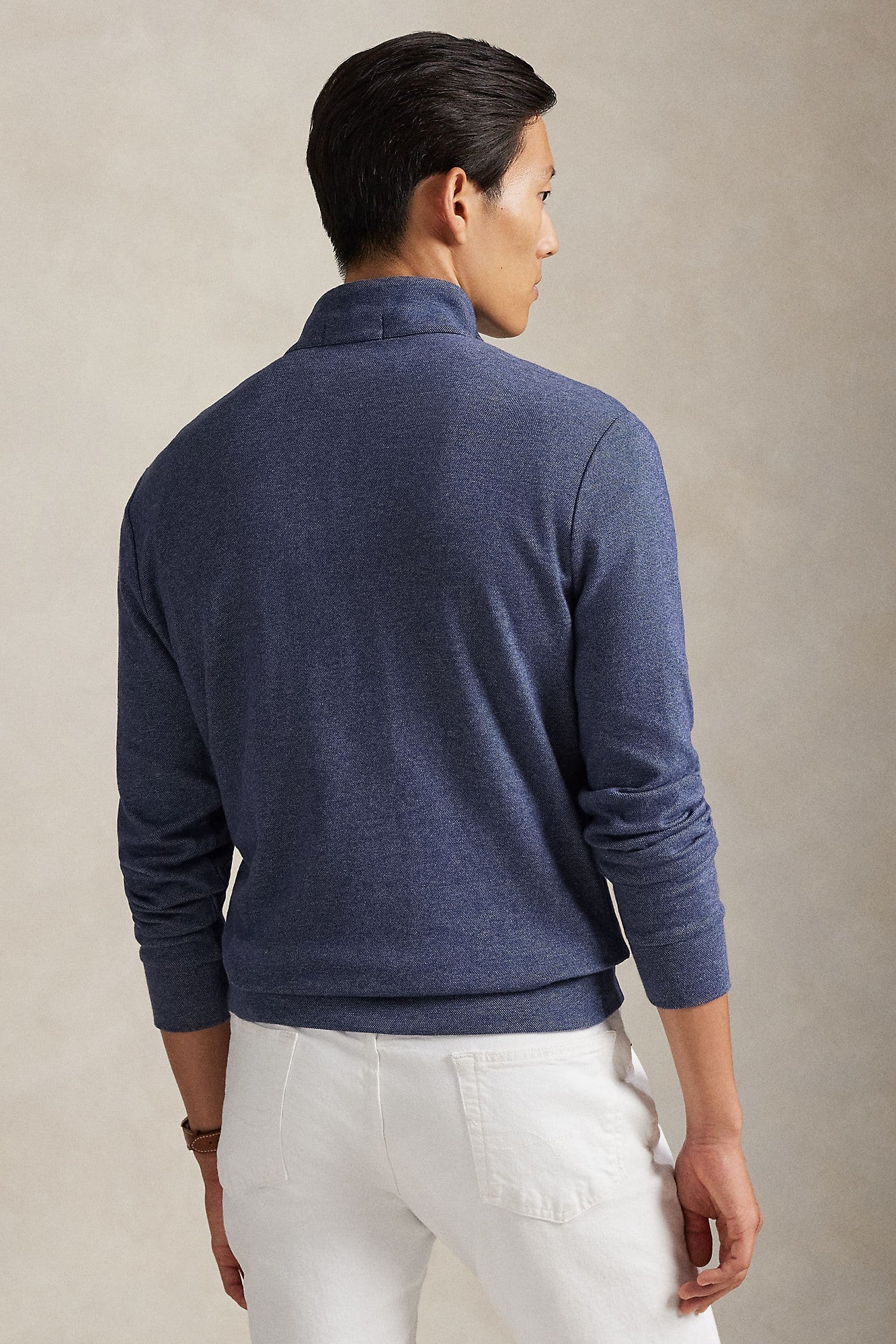 LONG SLEEVE TEXTURED 1/2 ZIP PULLOVER - Sweaters - Novaman