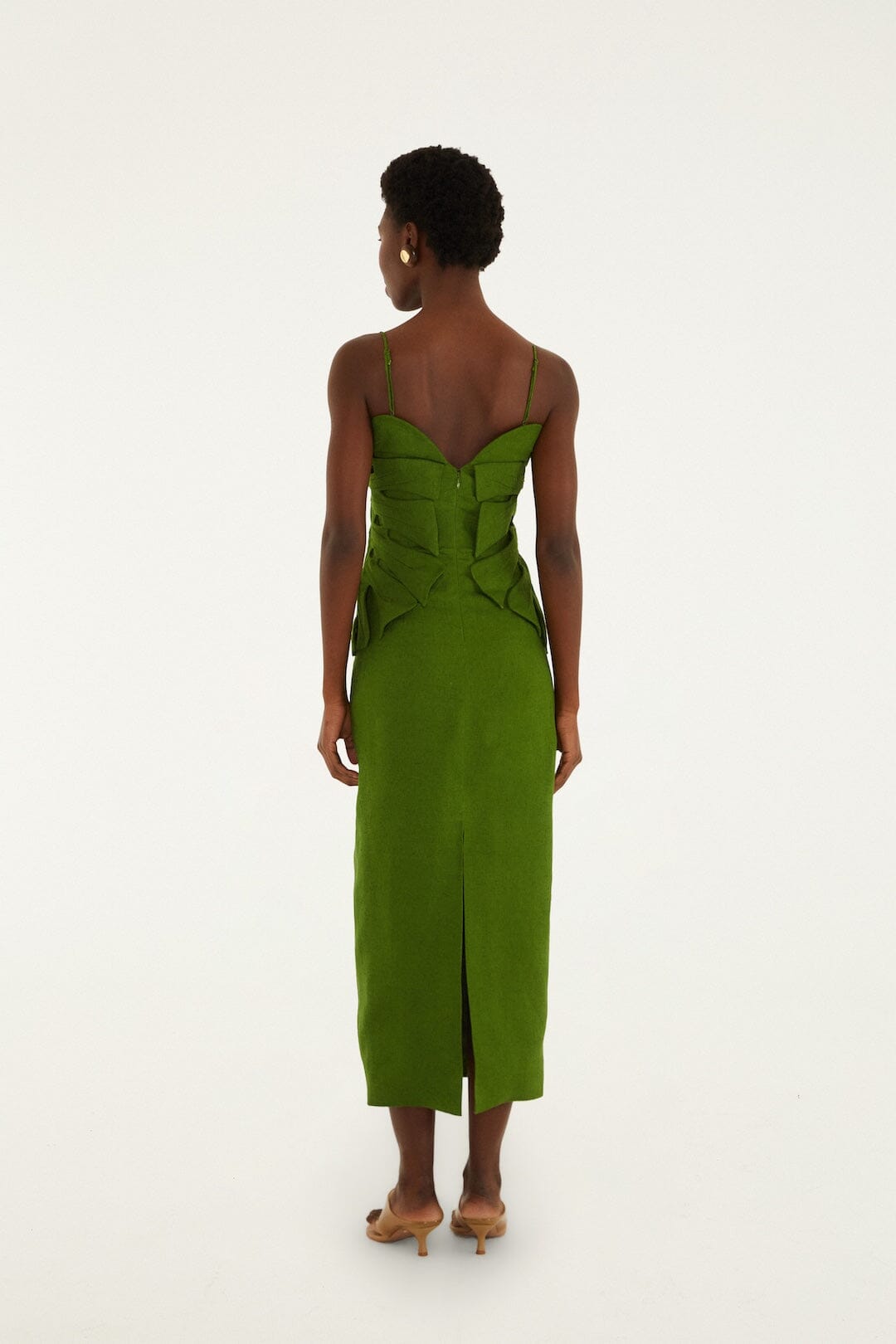 MONSTERA LEAF SLEEVELESS MAXI DRESS - Dresses - Sassanova