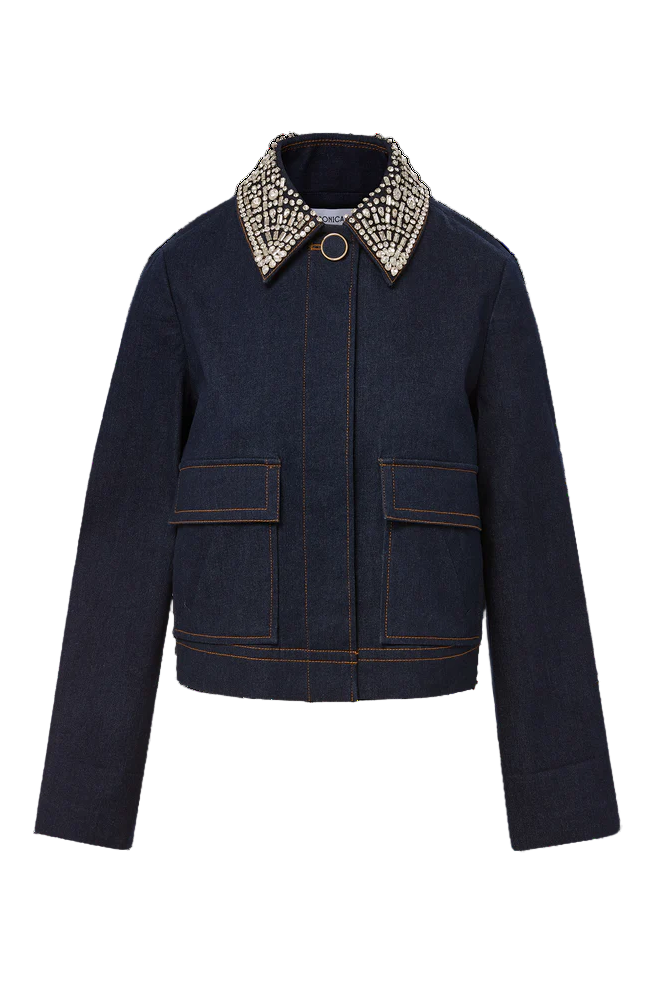 EMBELLISHED BARRINGTON JACKET-Sassanova